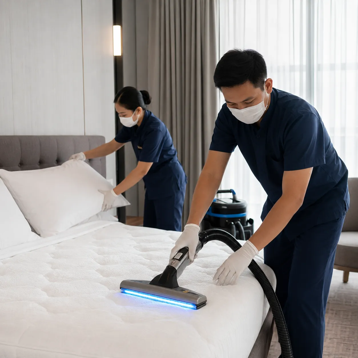 Sedot Tungau di Kamar Hotel agar Tamu Tidur Lebih Nyaman
