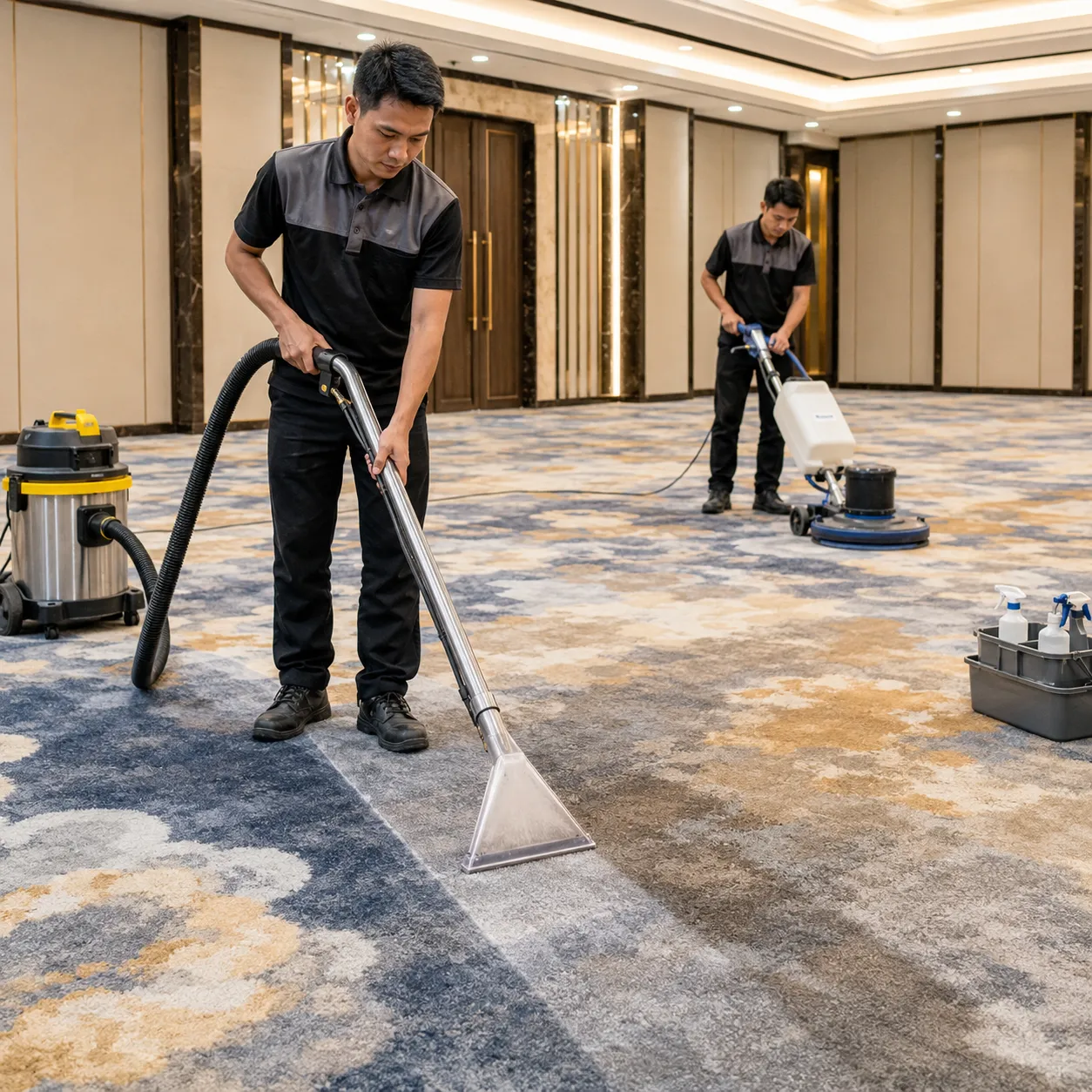 Ballroom Hotel Lebih Siap Acara dengan Karpet Bersih