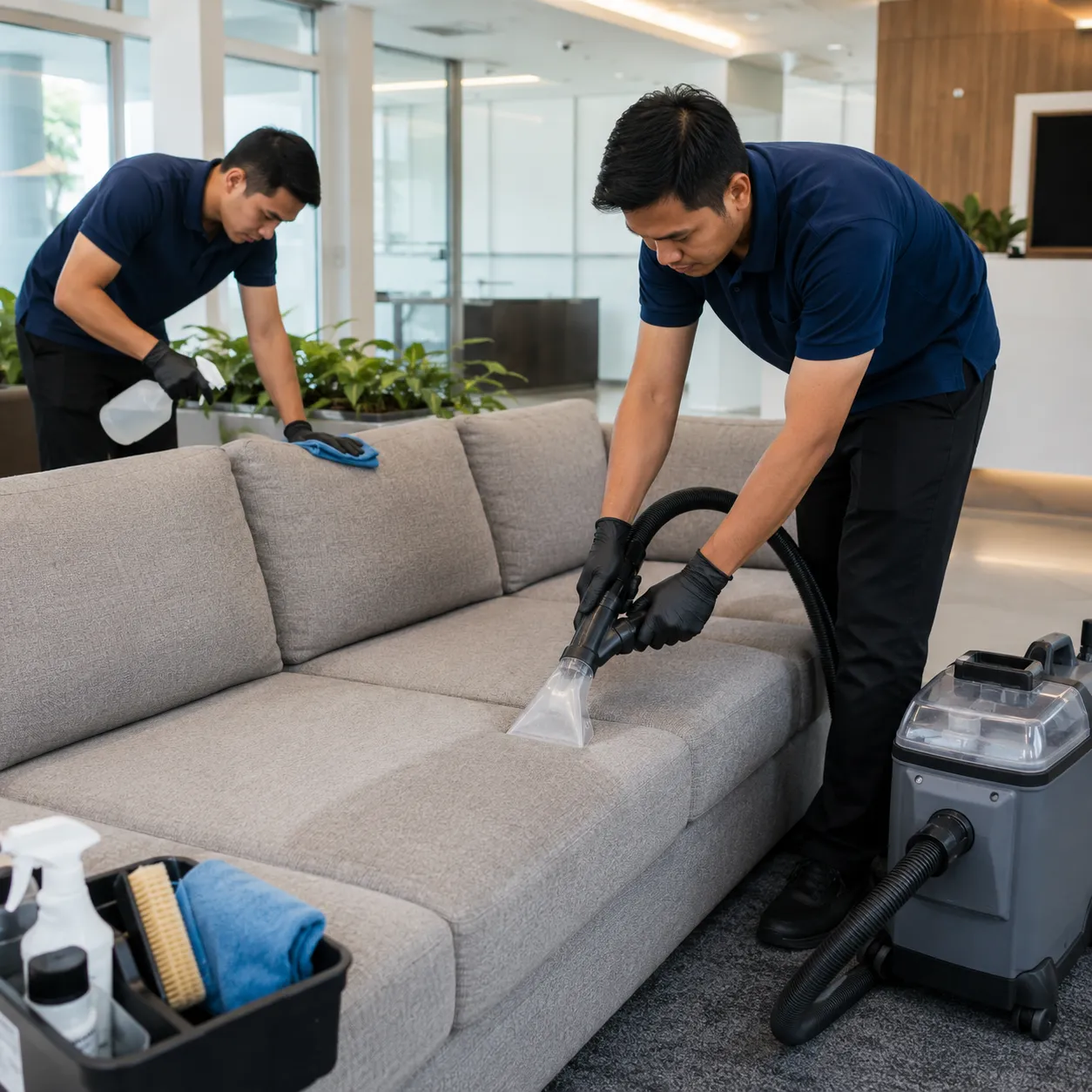 Ruang Tunggu Kantor Lebih Nyaman Berkat Sofa Bersih